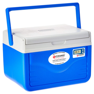 Caixa Térmica 4,7 Litros Azul Com Termômetro Máxima e Minima | PYROMED®
