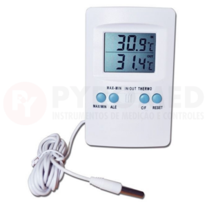 Termômetro Digital Para Temperaturas Internas e Externas Com Função Máxima e Mínima | PYROMED® PY297