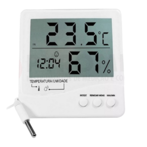 Termo-Higrômetro Digital Temperatura Interna e Externa e Umidade Interna | PYROMED® PY763